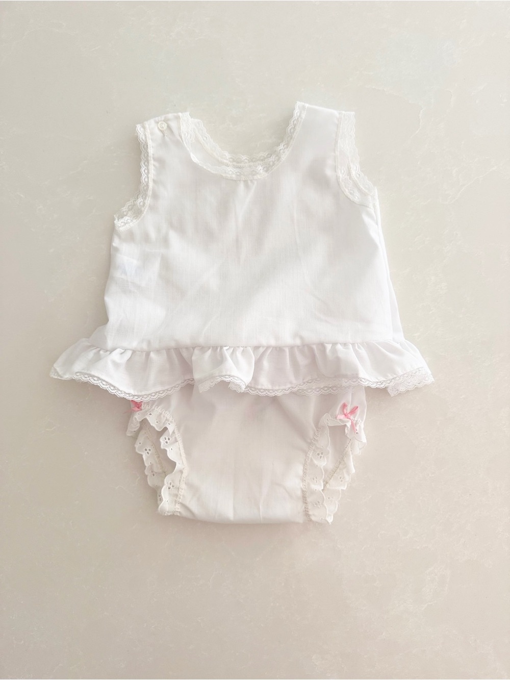 Vintage Baby Girl Alexis Bloomers + Ruffle Tank • M (13-18lbs) / 9M (17-20lbs)
